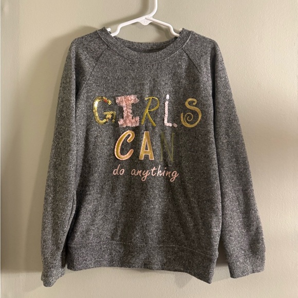 Gray and Pink Crewneck Sweatshirt with Vibrant Graphic - Picture 1 of 6